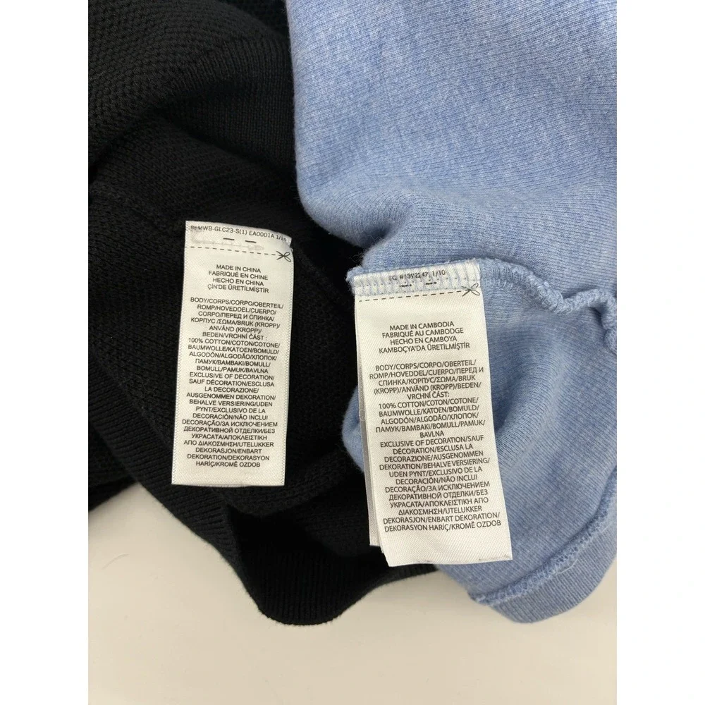 Lot of 2 Polo Ralph Lauren XL Pima Cotton Quarter Zip Sweater Mock Neck Pullover